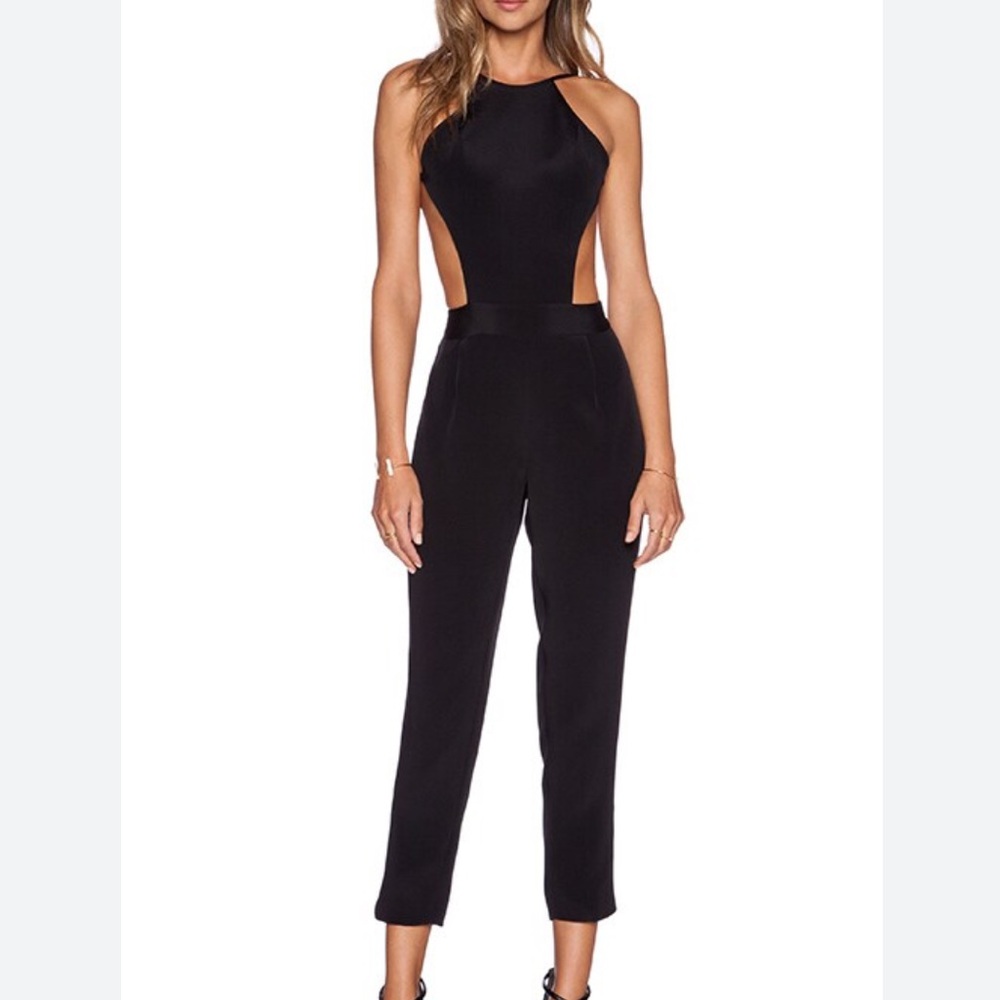 OLCAY GULSEN Elegant Black Jumpsuit